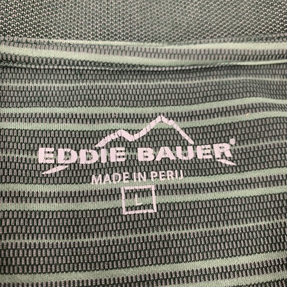 3/$25 Eddie Bauer Mens Polo Golf Shirt Green Large - Picture 8 of 11